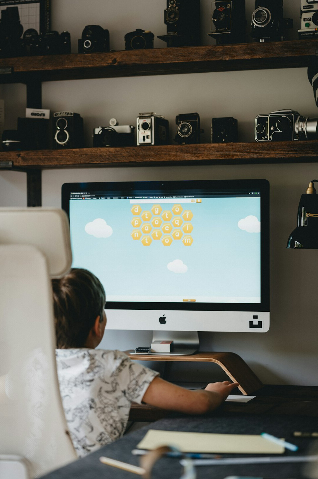 kids coding happily