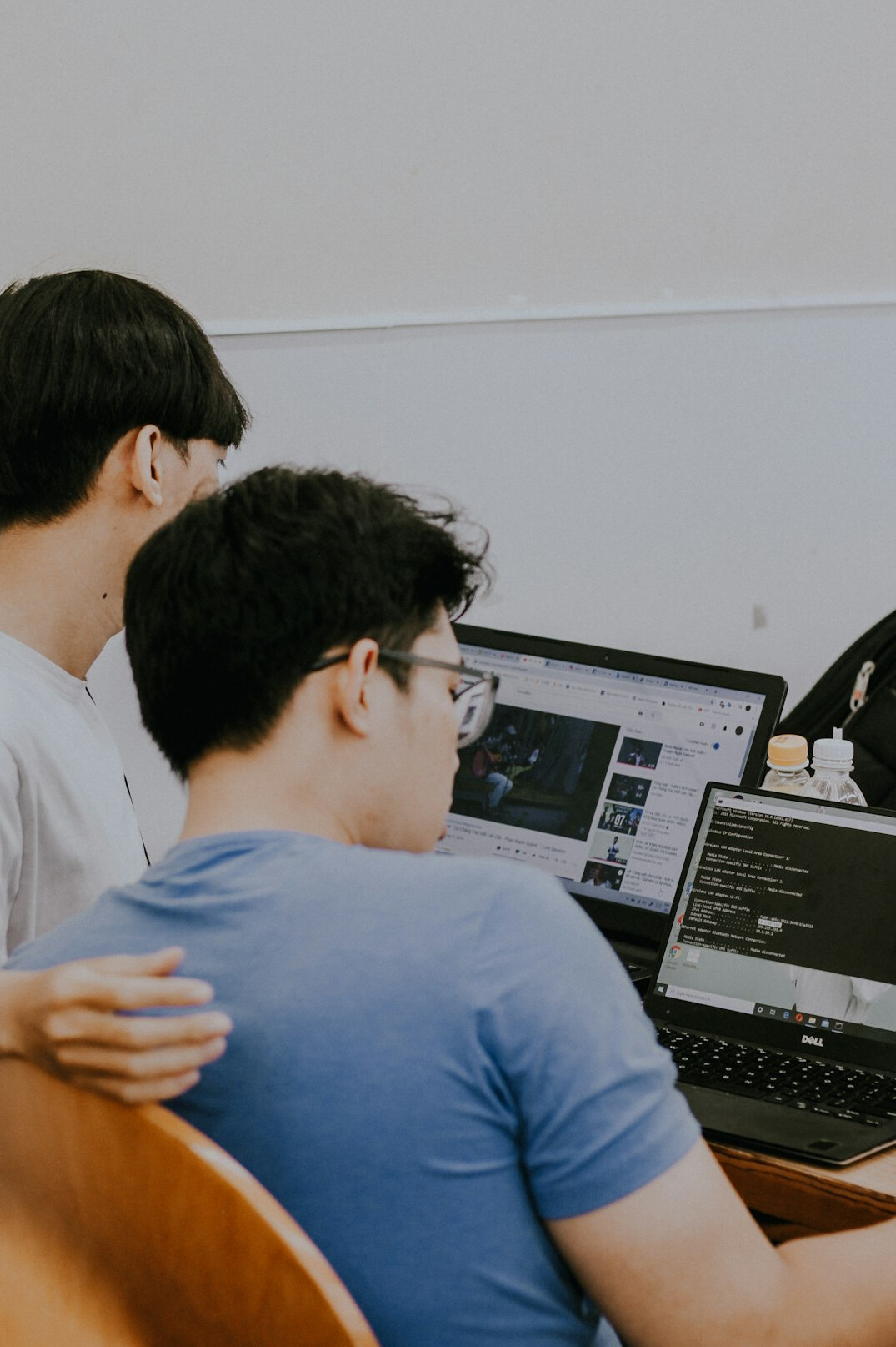 students in coding class
